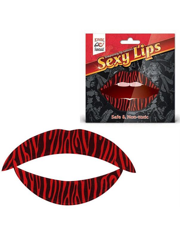 Lip Tattoo Тигровый красный