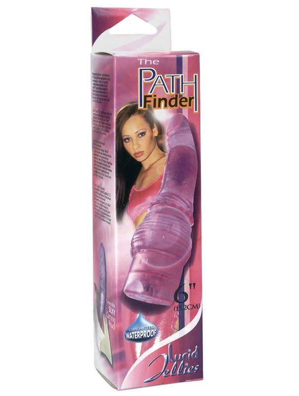 Фиолетовый гелевый вибратор THE PATH FINDER 6 JELLY PURPLE - 15,2 см.