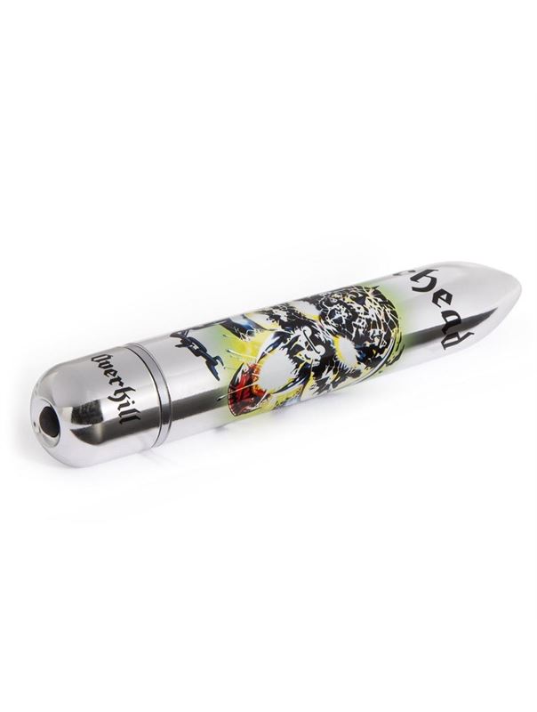 Вибратор Motorhead Overkill 7 Function Power Vibrator с принтом - 18 см.