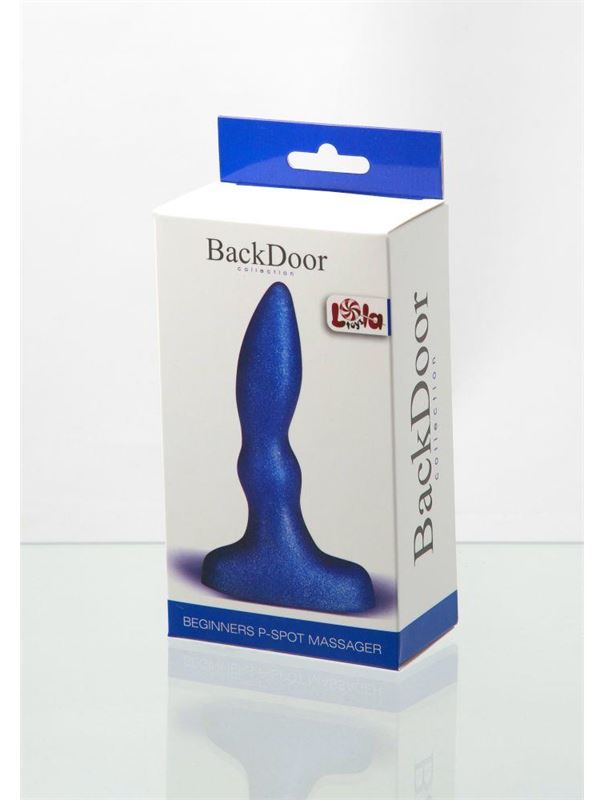Синий анальный стимулятор Beginners p-spot massager - 11 см.