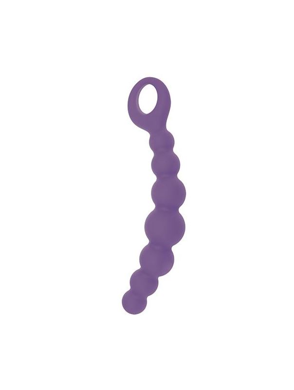 Фиолетовая анальная цепочка CATERPILL-ASS SILICONE PURPLE - 19,5 см.