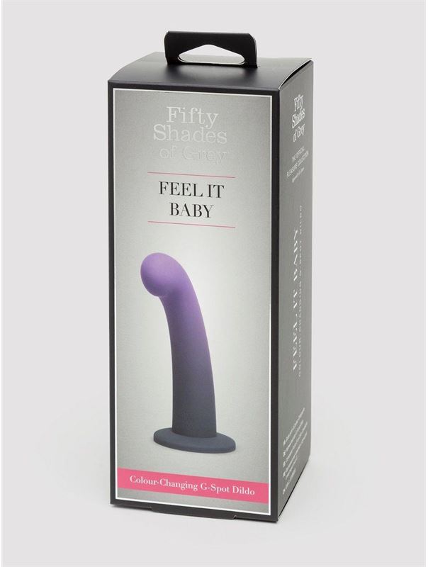 Фиолетовый, меняющий цвет фаллоимитатор Feel It Baby Colour-Changing Silicone G-Spot Dildo (17,8 см)