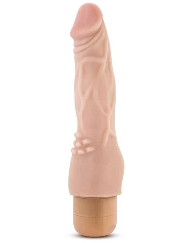 Телесный вибратор-реалистик Mr. Skin Cock Vibe 4 с шипиками в основании (20,3 см)