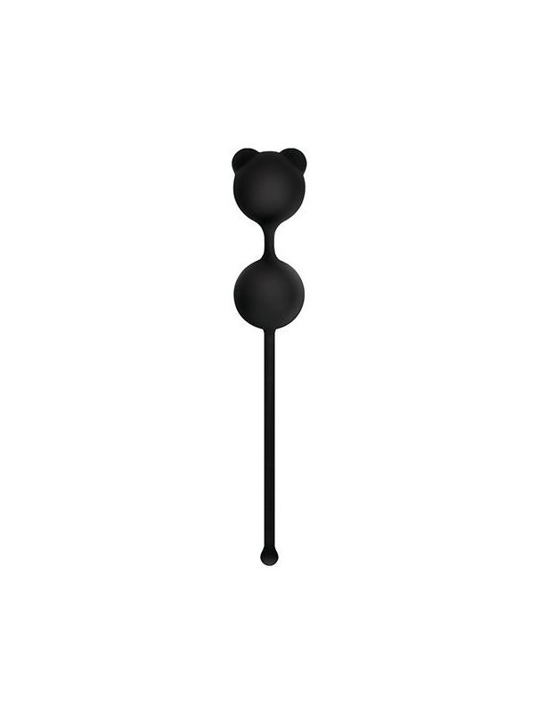 Чёрные вагинальные шарики PUSSYNUT DOUBLE SILICONE