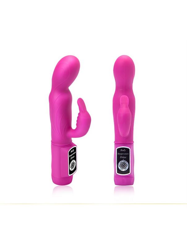 Фиолетовый вибратор с клиторальной стимуляцией Body Touch Companion - 22,5 см.