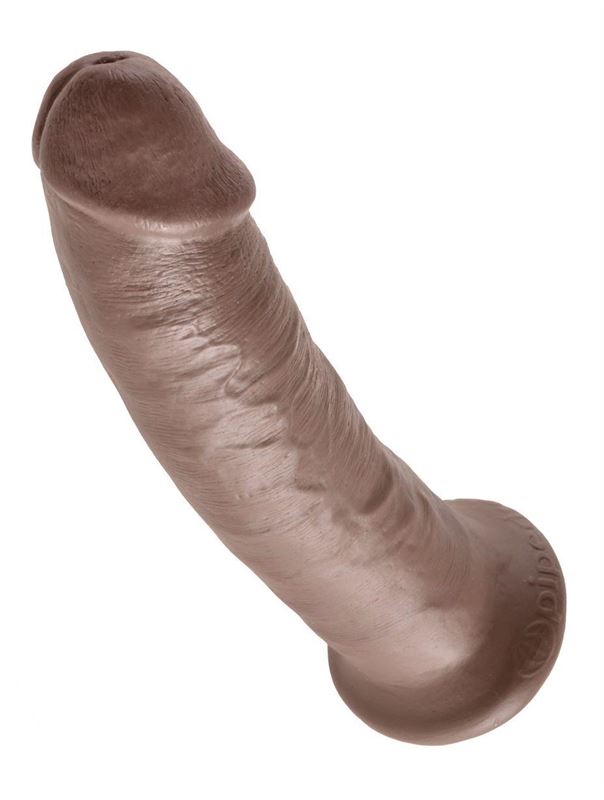 Коричневый фаллоимитатор 9" King Cock (22,9 см)