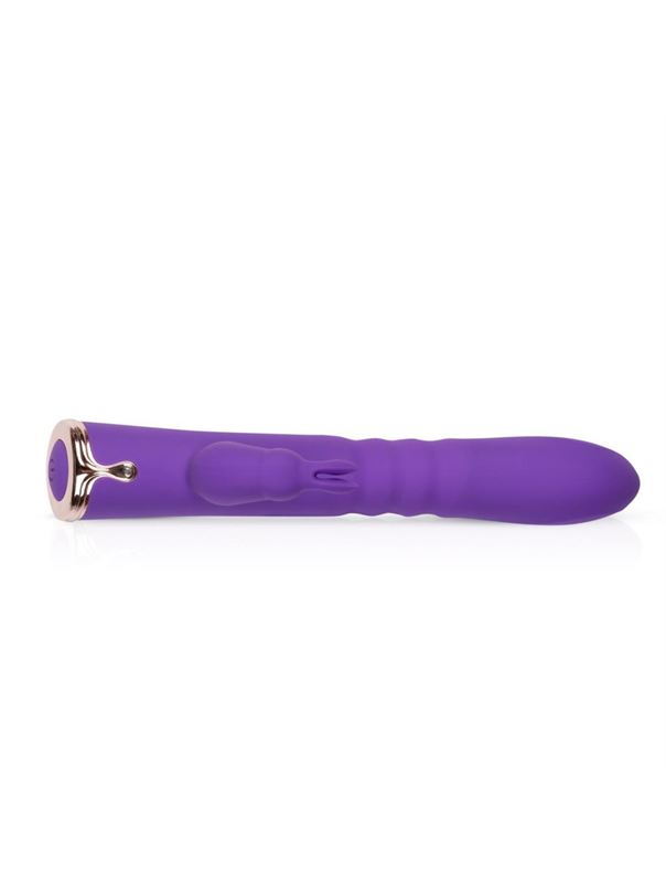 Фиолетовый вибратор кролик The Queen Thrusting Vibrator (29 см)
