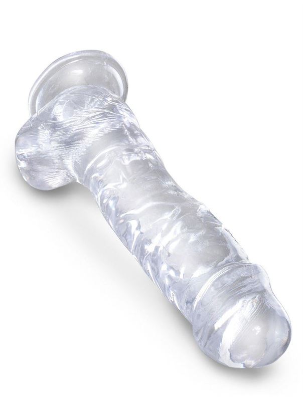 Прозрачный фаллоимитатор King Cock Clear 8" Cock with Balls (22,2 см)