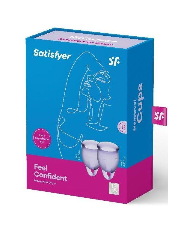Набор фиолетовых менструальных чаш Feel Confident Menstrual Cup