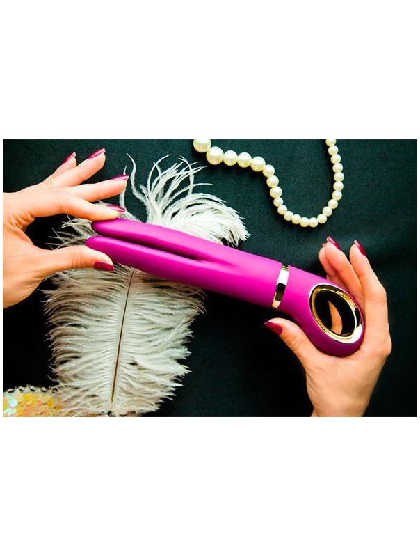 Розовый анатомический вибромассажер Fun Toys Gvibe 2 - 18 см.