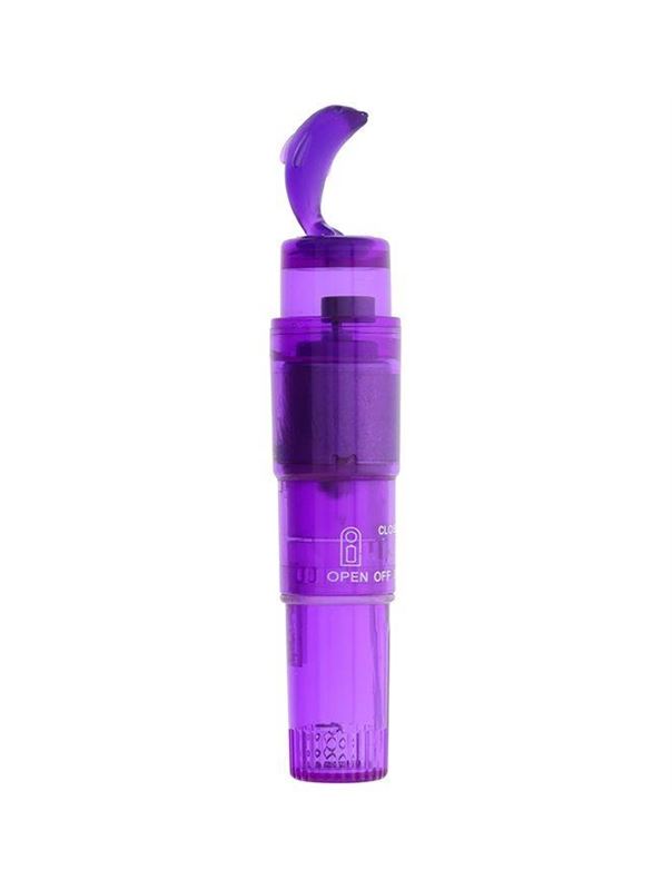 Фиолетовый клиторальный стимулятор-ракета с дельфином GOOD VIBES DOLPHIN VIBRATOR