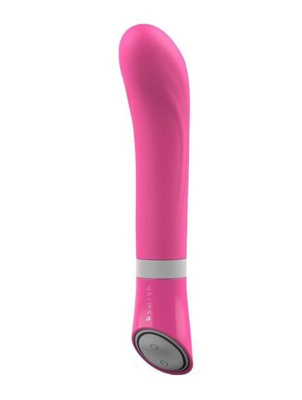 Розовый G-стимулятор с вибрацией Bgood Deluxe Curve (19,3 см)