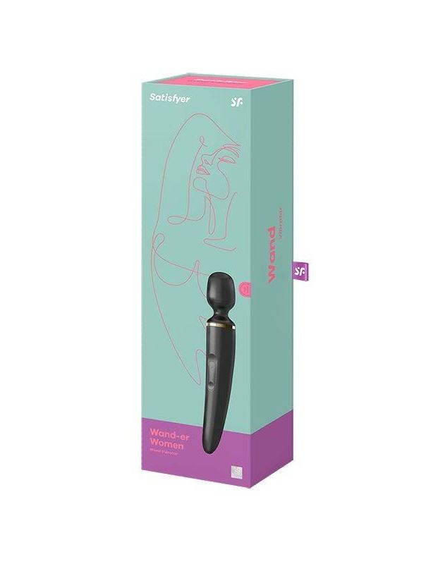 Черный вибратор Satisfyer Wand-er Woman