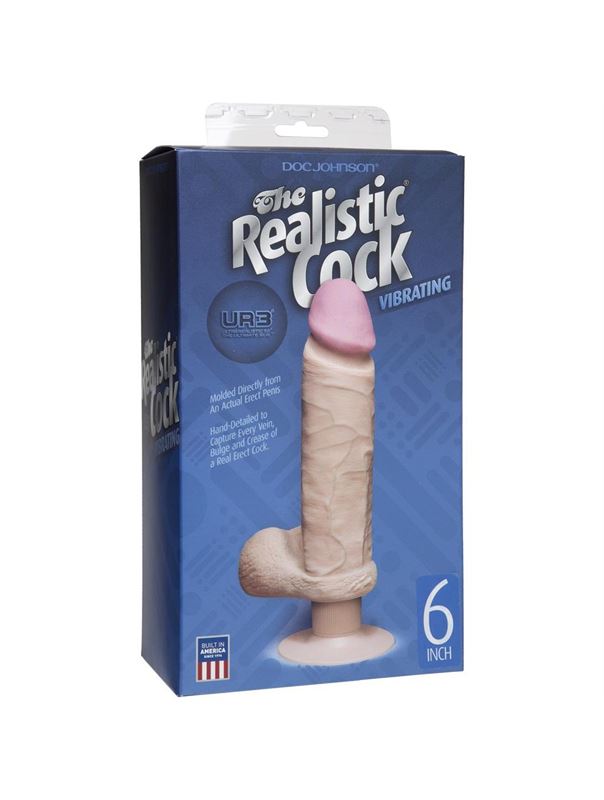 Вибромассажер-реалистик на присоске The Realistic Cock ULTRASKYN Vibrating 6” (21,6 см)
