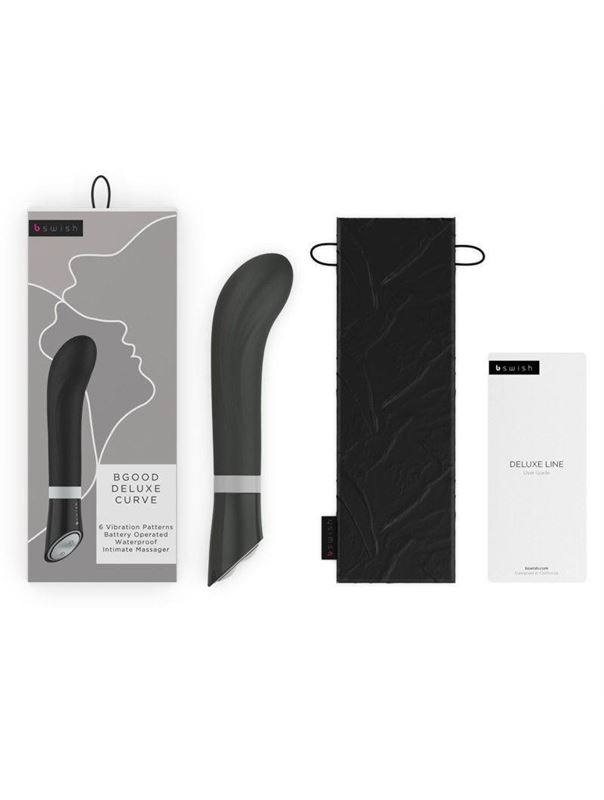 Черный G-стимулятор с вибрацией Bgood Deluxe Curve (19,3 см)