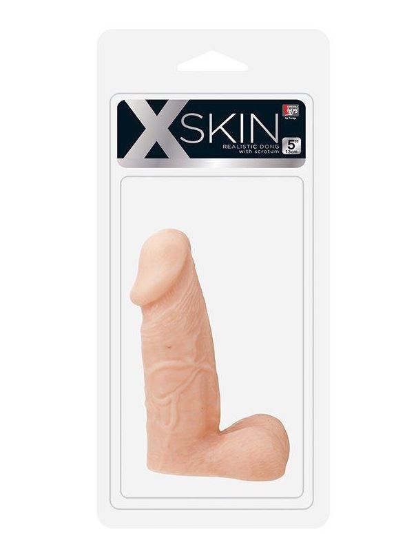 Телесный фаллоимитатор XSKIN 5 PVC DONG FLESH - 12,7 см.