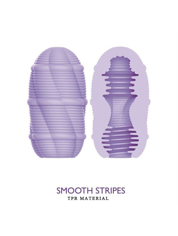 Сиреневый мастурбатор яйцо Smooth Stripes