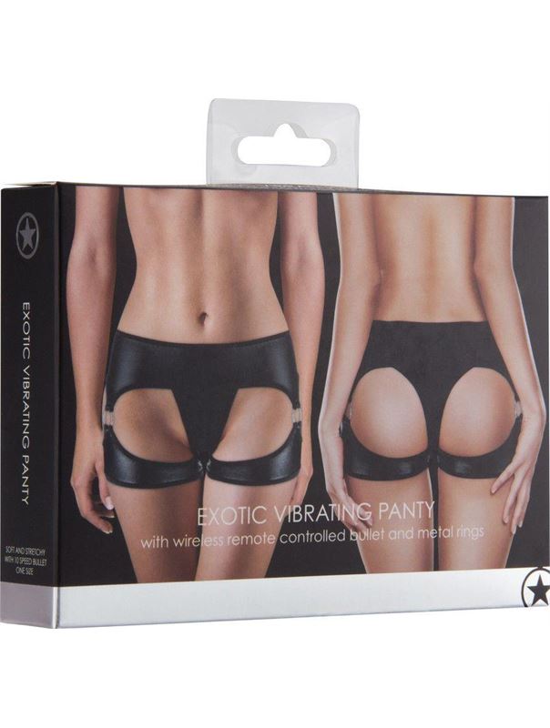 Чёрные трусики с вибрацией Exotic Vibrating Panty
