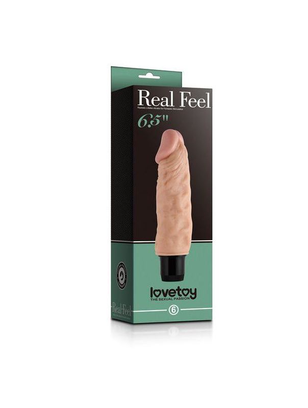 Водонепроницаемый вибратор Real Feel Realistic - 17 см.