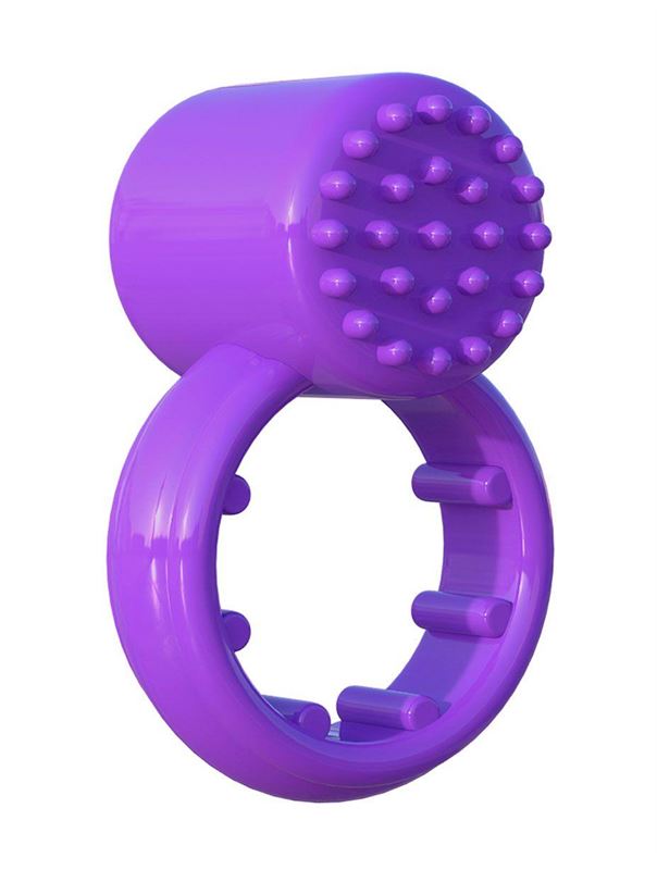 Фиолетовое эрекционное кольцо с вибрацией Sensual Touch Love Ring