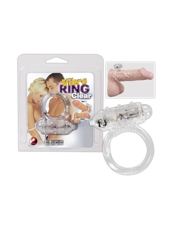 Прозрачное эрекционное виброкольцо Vibro Ring Clear