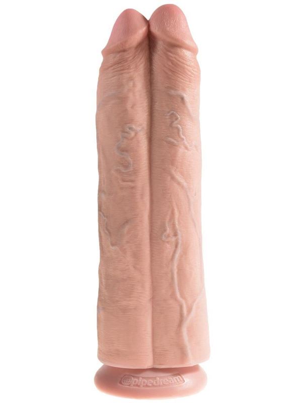Страпон-система с телесной насадкой 11" Two Cocks One Hole Hollow Strap-On Suspender System (30,5 см)