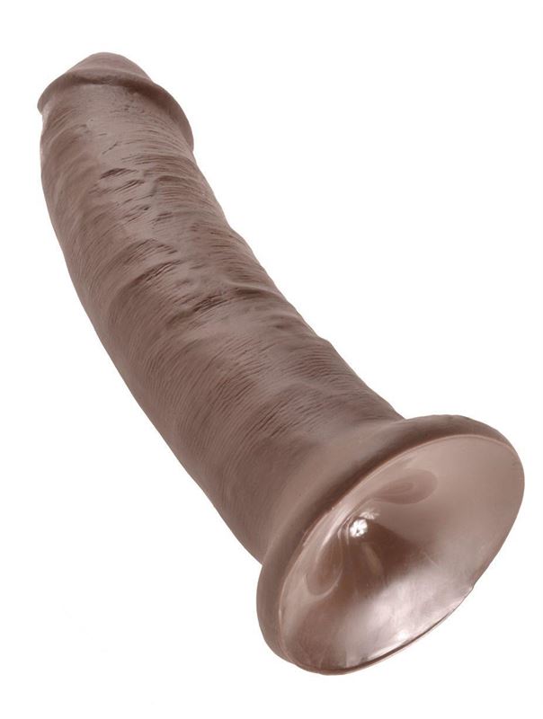 Коричневый фаллоимитатор 9" King Cock (22,9 см)