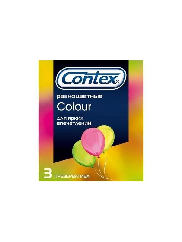 Разноцветные презервативы CONTEX Colour - 3 шт.