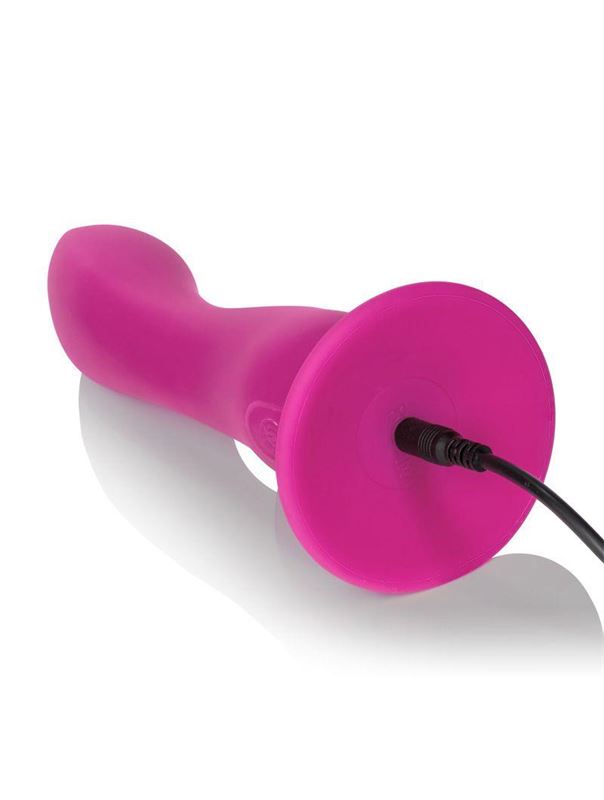 Розовый вибратор-насадка на присоске Rechargeable Love Rider Wireless Curve