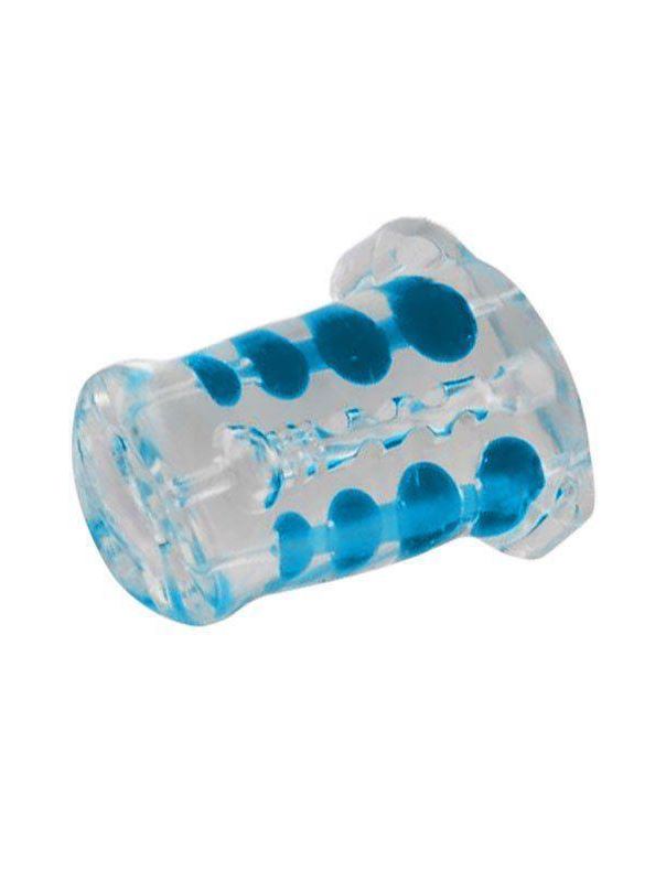 Стимулирующий мастурбатор с бусинками CyberSkin Double Pleasure Comfort Grip Stroker