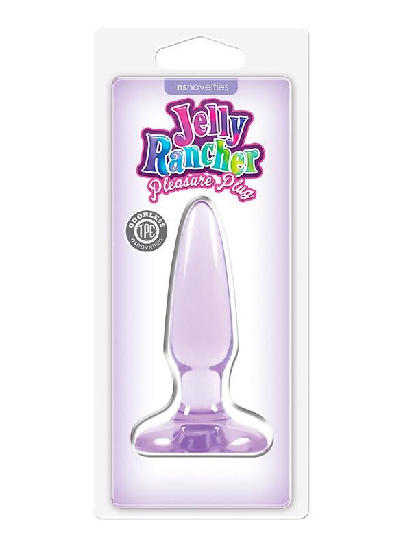 Фиолетовая анальная мини-пробка Jelly Rancher Pleasure Plug Mini (8,1 см)