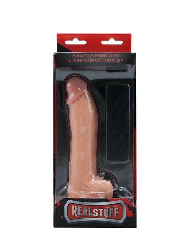 Телесный вибратор-реалистик на присоске REALSTUFF 6.5INCH VIBRATOR (17 см)