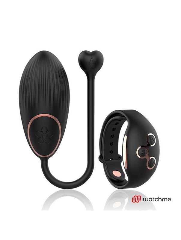 Черно-золотистое виброяйцо с пультом-часами Anne's Desire Vibro Egg Wireless Watchme
