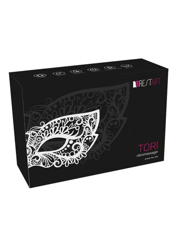 Бело-розовый стимулятор с язычком Tori