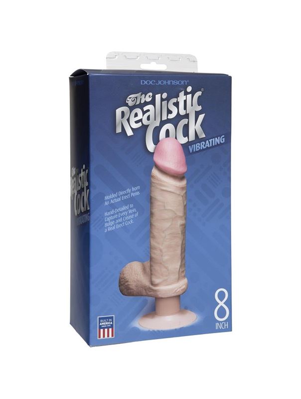 Вибромассажер на присоске The Realistic Cock Vibrating 8” (23,6 см)