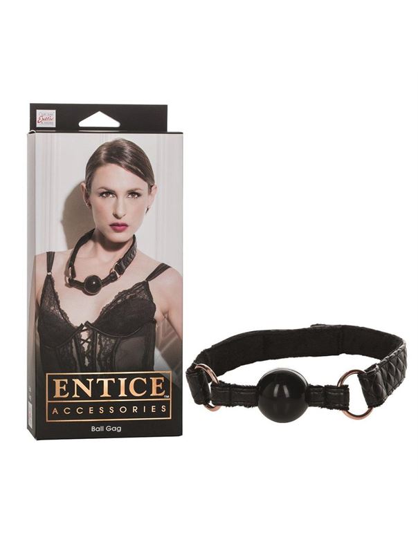 Чёрный кляп Entice Ball Gag