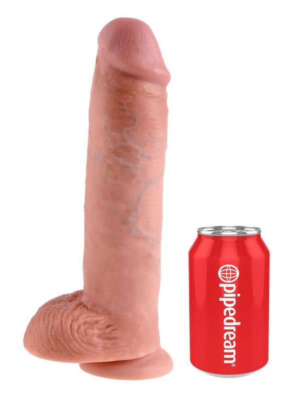 Реалистичный фаллоимитатор на присоске 11" Cock with Balls (28 см)