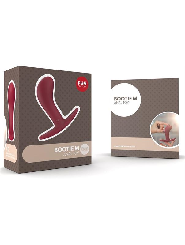 Бордовый анальный стимулятор BOOTIE M - 9,3 см.
