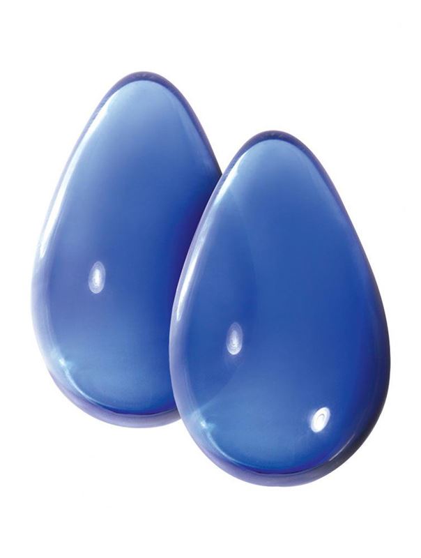 Большие синие стеклянные вагинальные шарики CRYSTAL KEGEL EGGS