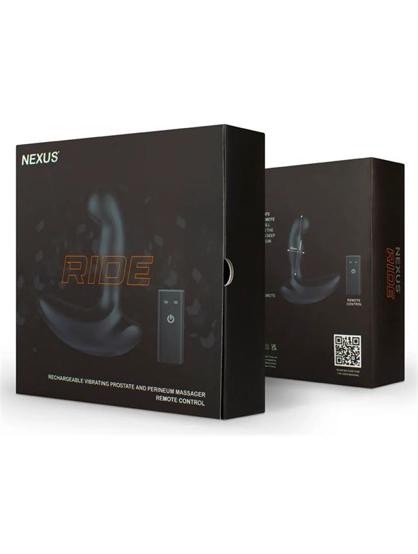 Черный вибромассажер простаты и промежности Nexus Ride (14 см)