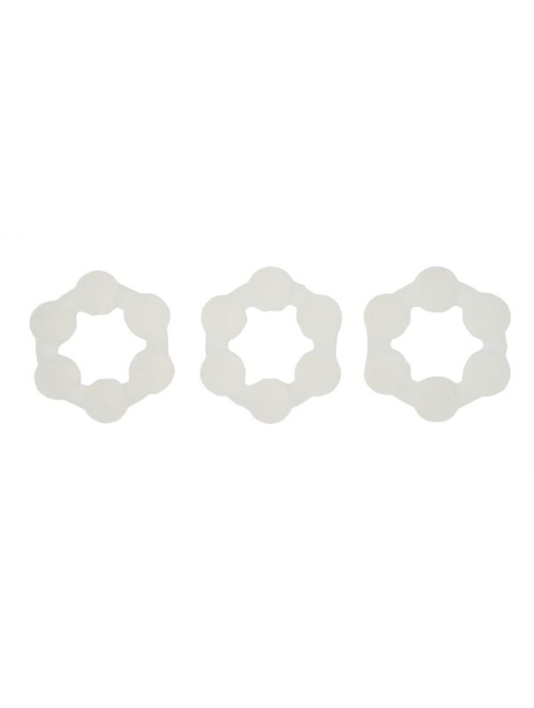 Набор из 3 средних одинаковых эрекционных колец Love Rings With Balls