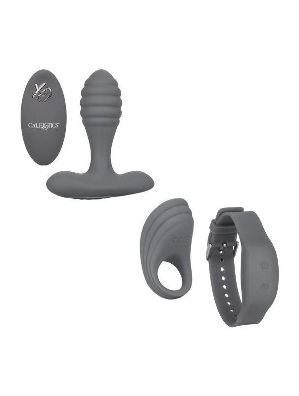 Серый вибронабор Silicone Remote Adventure Set