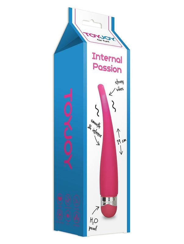 Ярко-розовый стимулятор точки G Internal Passion - 19 см.