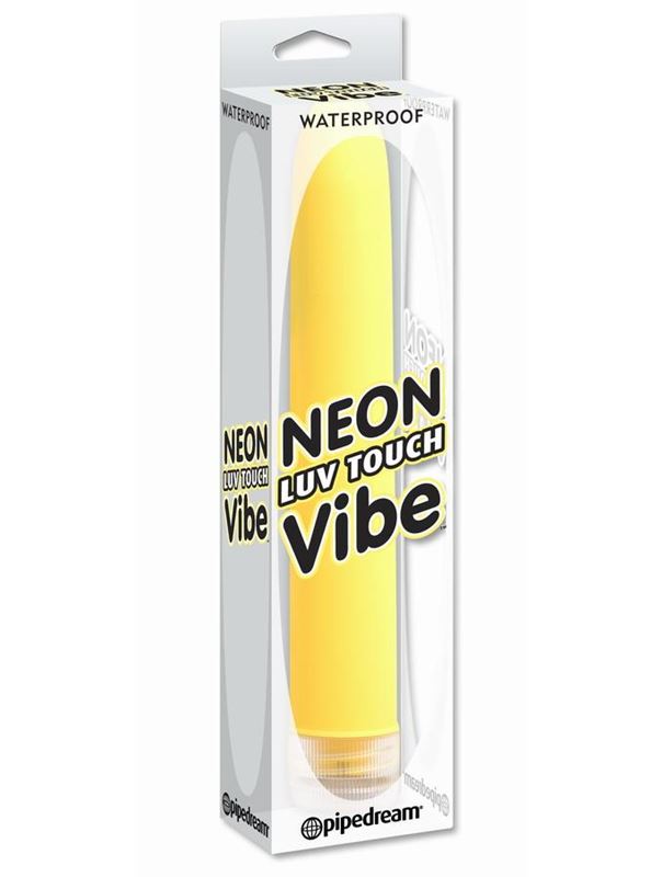 Желтый водонепроницаемый вибратор Neon Luv Touch Vibe (19 см)