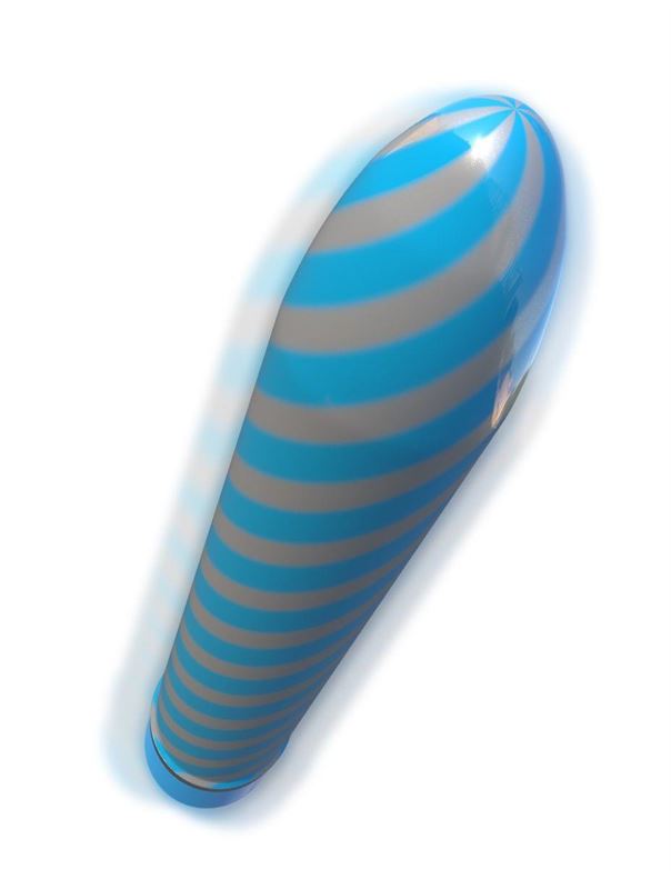 Голубой вибратор Sweet Swirl Vibrator (21,3 см)
