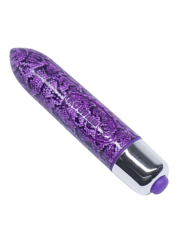 Стильный мини-вибратор со змеиным принтом RO-80MM 7-SPEED SNAKE PRINT