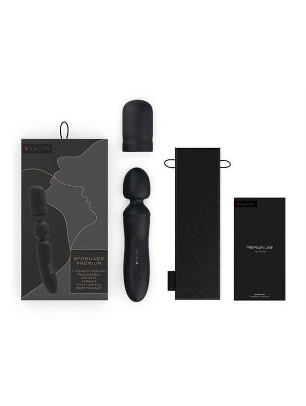 Черный клиторальный стимулятор Bthrilled Premium (21 см)