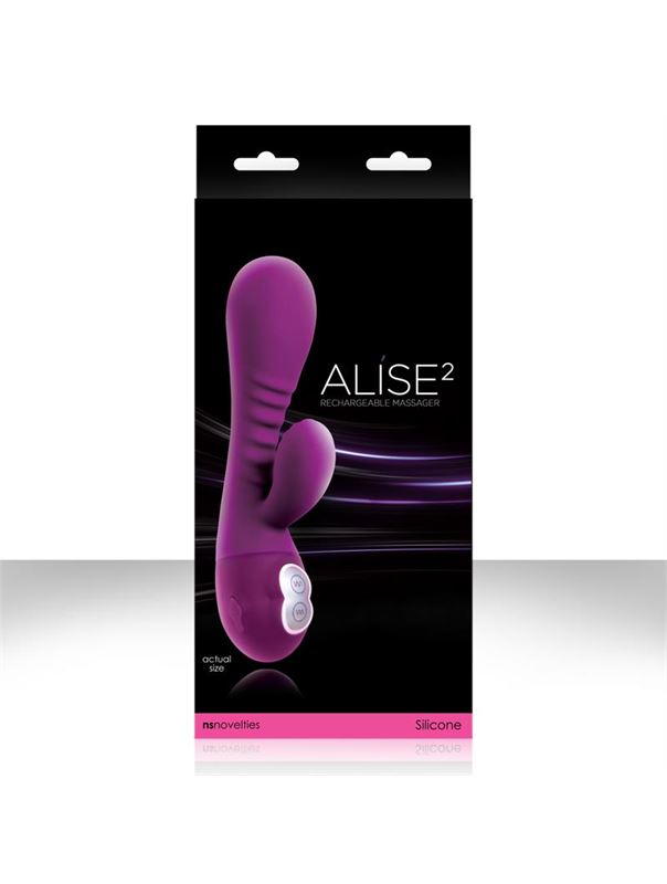 Фиолетовый вибромассажер Alise 2 Purple - 11,6 см.