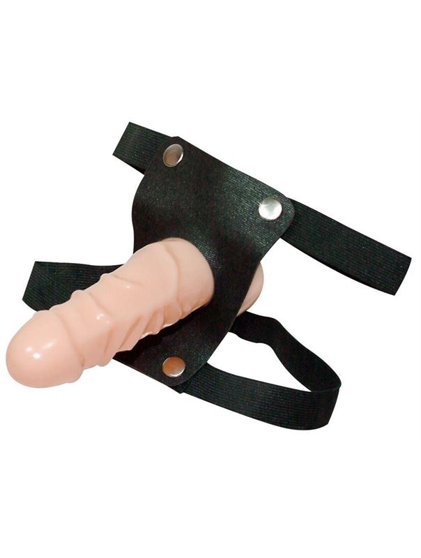 Телесный страпон Lock Load Strap-on - 16,5 см.