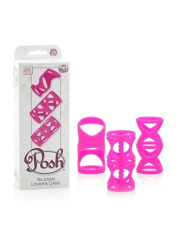 Набор розовых насадок Posh Silicone Lover’s Cages